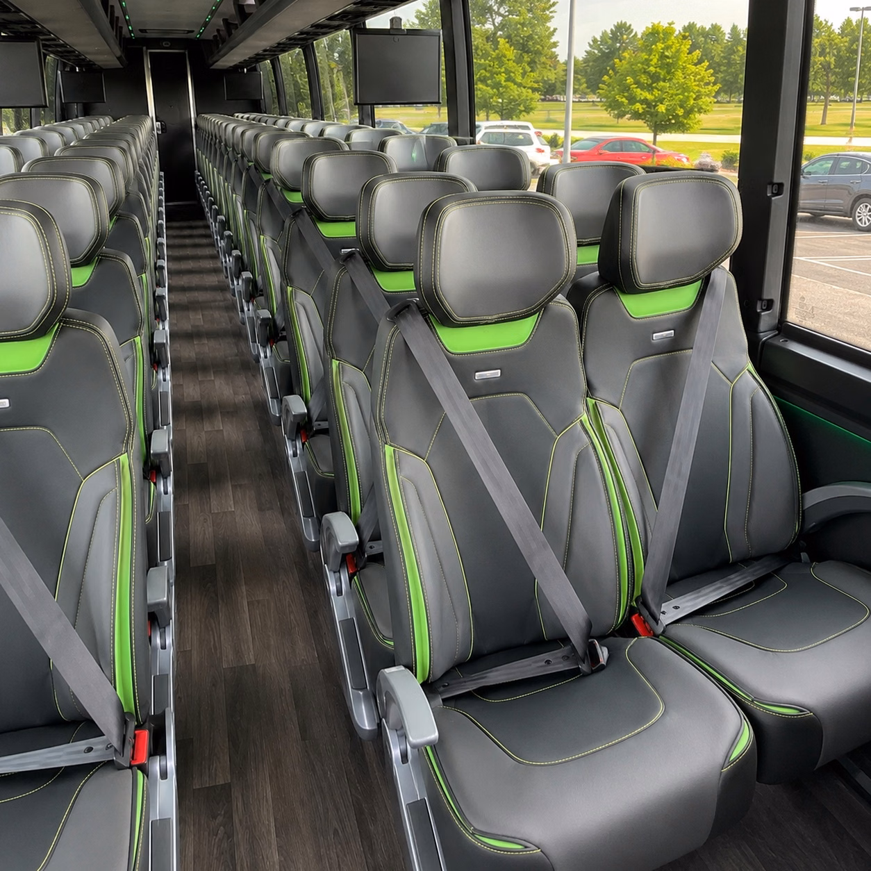 berkeley charter bus rental interior